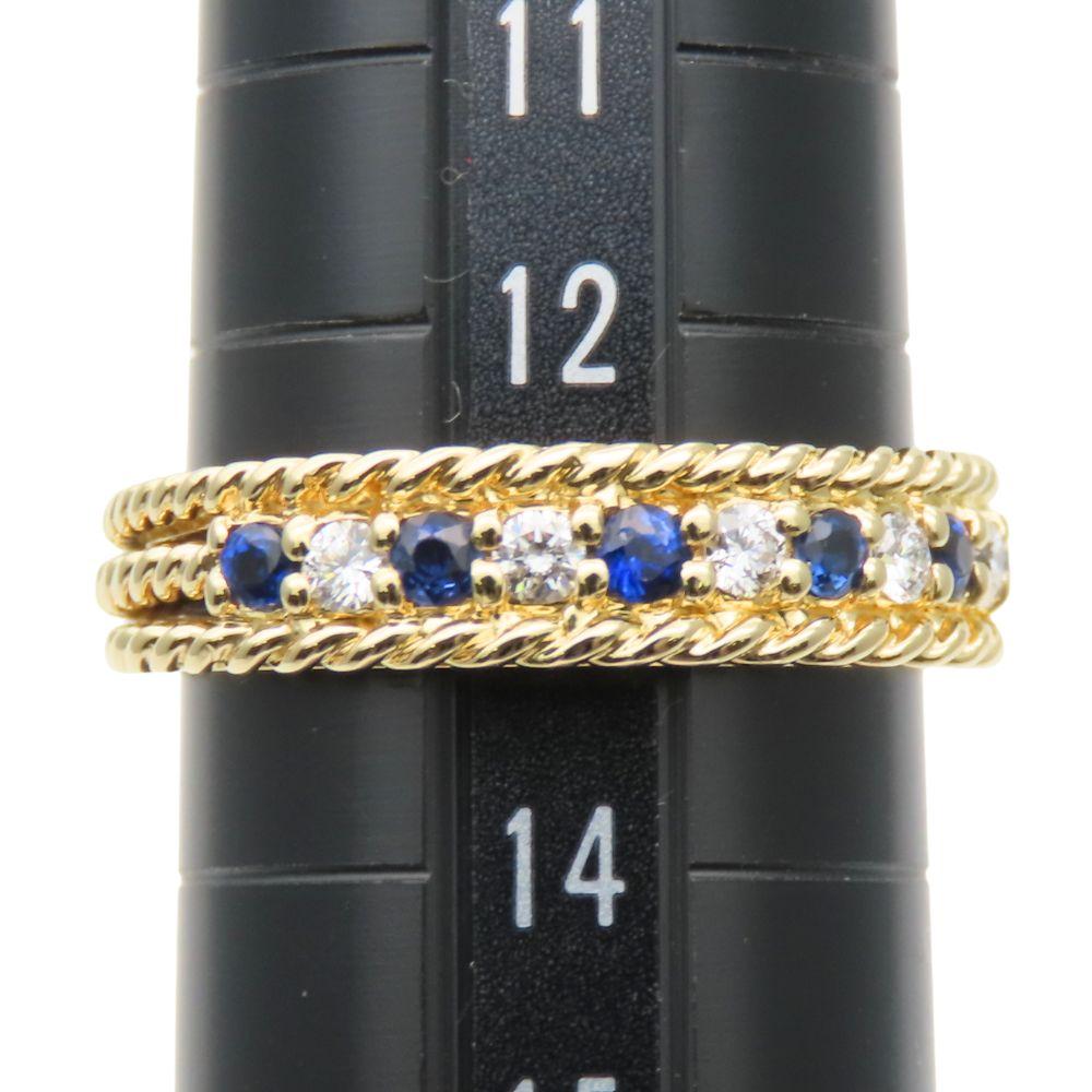 Used Dior Ring Twist EU#53 K18 yellow gold/diamond 4.4g Yellow Gold jewelry