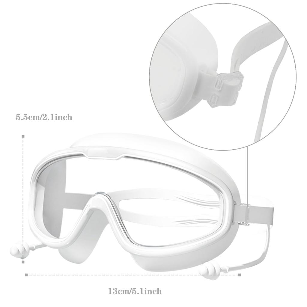 IPENNYE Swimming Goggles and Cap Cute Pool Hat with and Balloon UV with Perfect for School Junior Boys and Hot Competitive and Training Kids' Set,