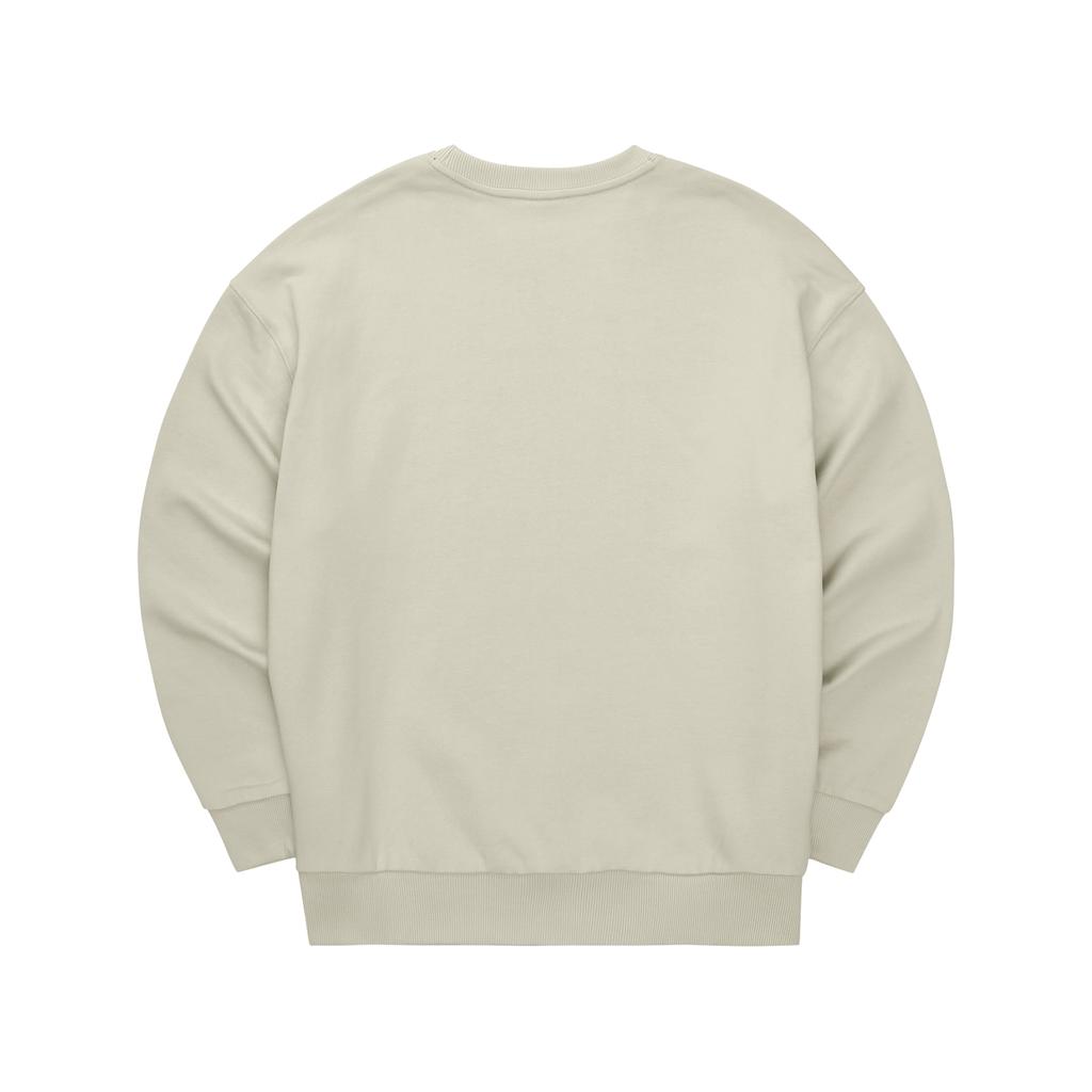 Skechers Loose Fit Crew Neck Letter Print Long Sleeve American Vintage Sweatshirt Unisex Sweatshirt Light-Brown L324U059-0046