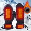 Electric Heating Gloves USB Charging Hand Warmer Gloves Waterproof 3 Gear Temperature for Outdoor Camping Hiking