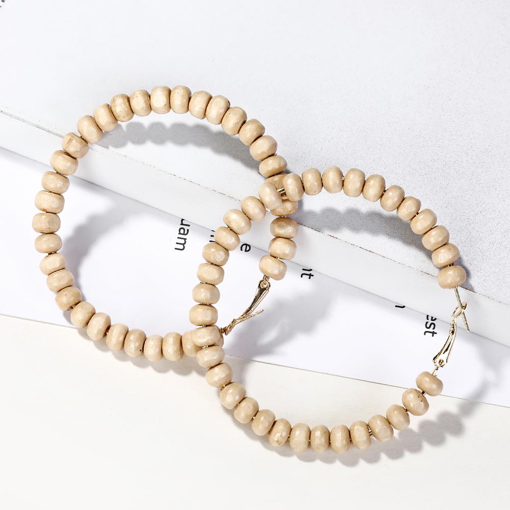 Geometric Drop Korean Dangle Earrings For Women Girls Oversize Round Rattan Knit New Style Jewelry Summer Beach Accessories