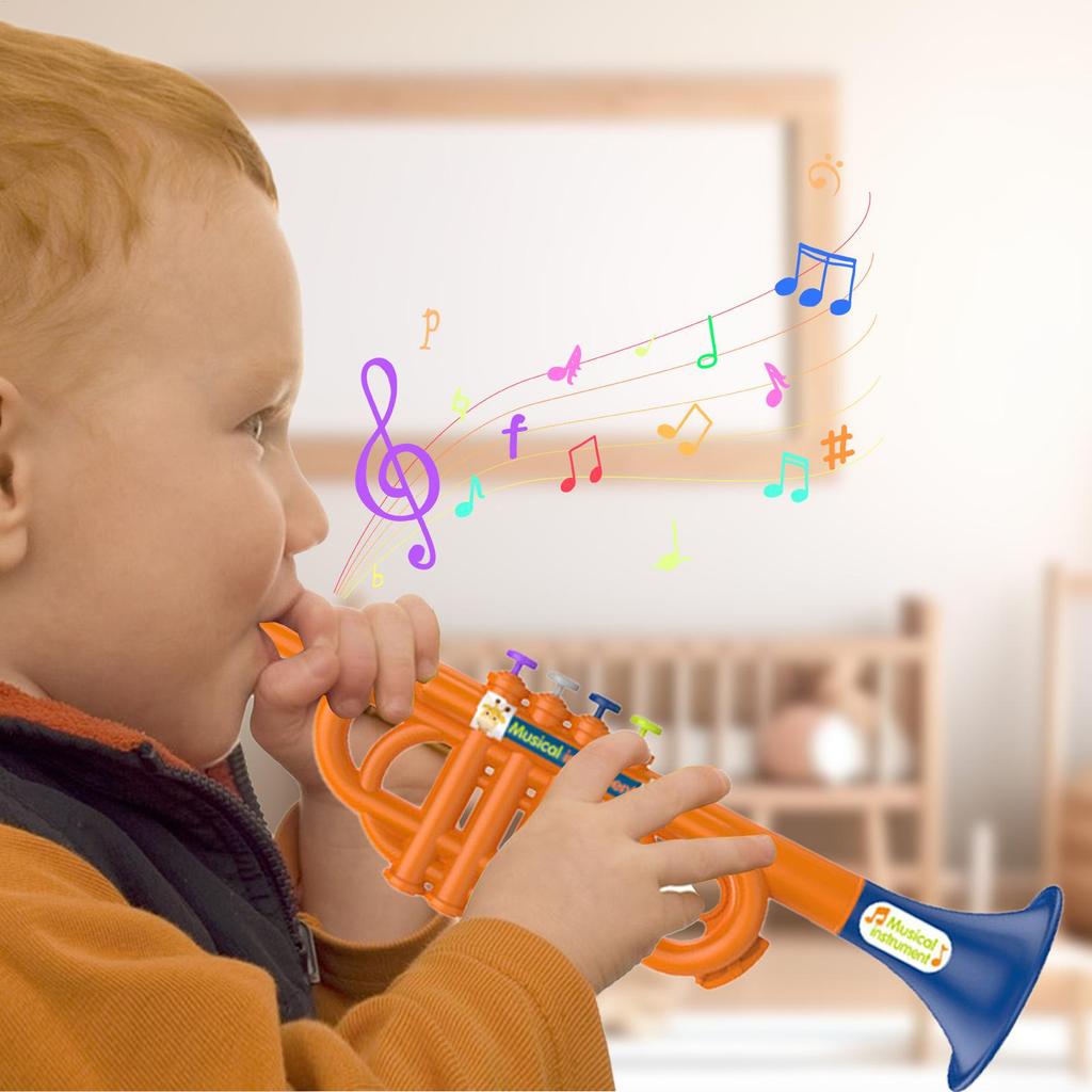 Musical Toys for Kids Boys Educational Simulated Trumpet Instruments Toy Simulated Trumpet Instrument for Kids Child Toddler