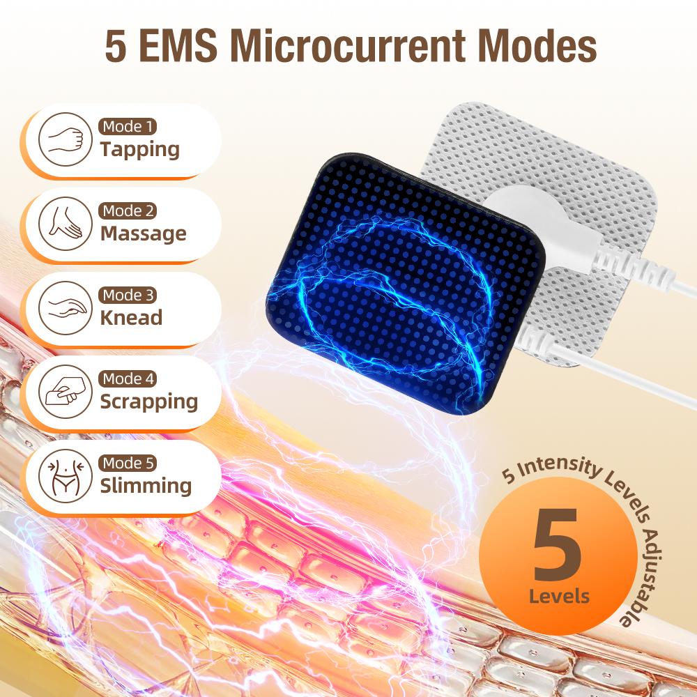 Electric EMS Body Shaping Massager with Ultrasound Cavitation Fat Burner Slimming Machine for Face Lifting Body Weight Loss