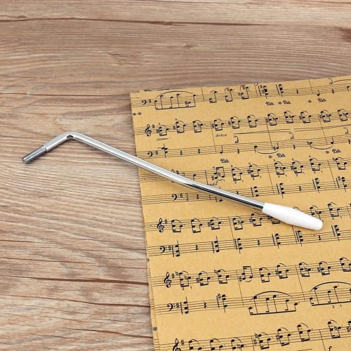 5mm Tremolo Arm, Guitar Crank Handle, Single Swing, Metal, Compatible with Electric Guitars (Silver) with Attractive Finish