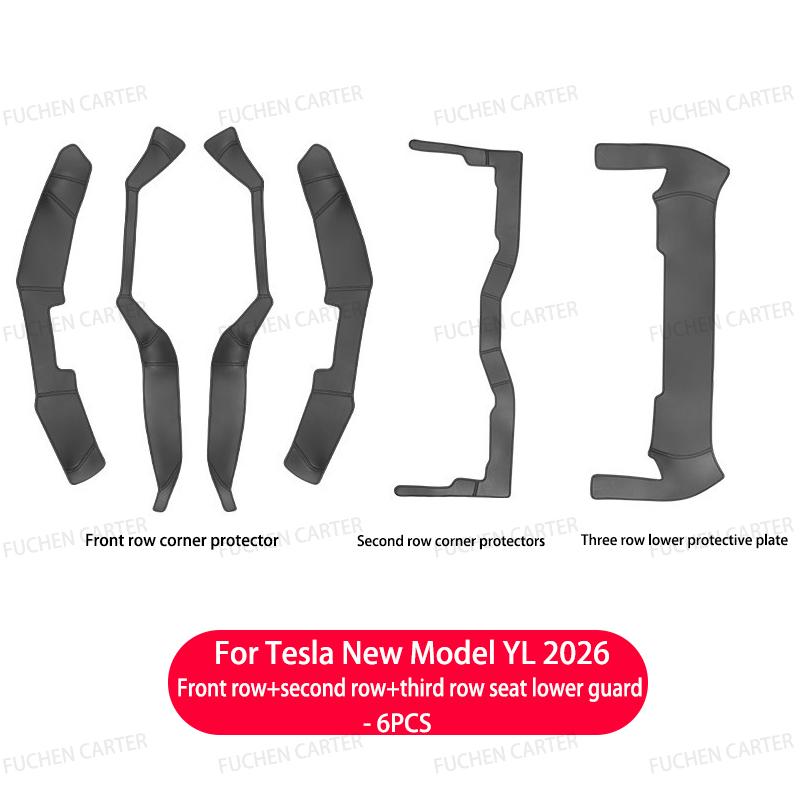 For Tesla ModelYL2026 LeatherTrunk Mat Full Coverage Waterproof Non-Slip Seat Backrest Protective Pad Cargo Liner Anti Dirty Mat