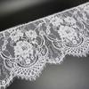 (3 Meters/lot) 27cm White Eyelash Lace Fabric Trim Decoration Love Wedding Dress Accessories
