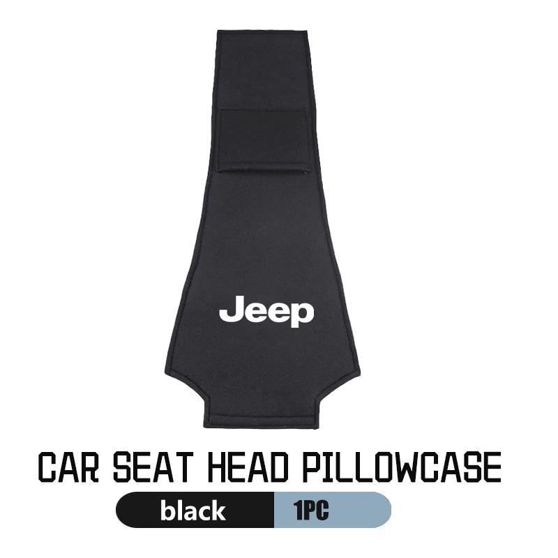 Car Headrest Pillow Cover Wear-Resistant Auto Accessories For Jeep Cherokee Wrangler JK Gladiator Compass Renegade Patriot AJW1