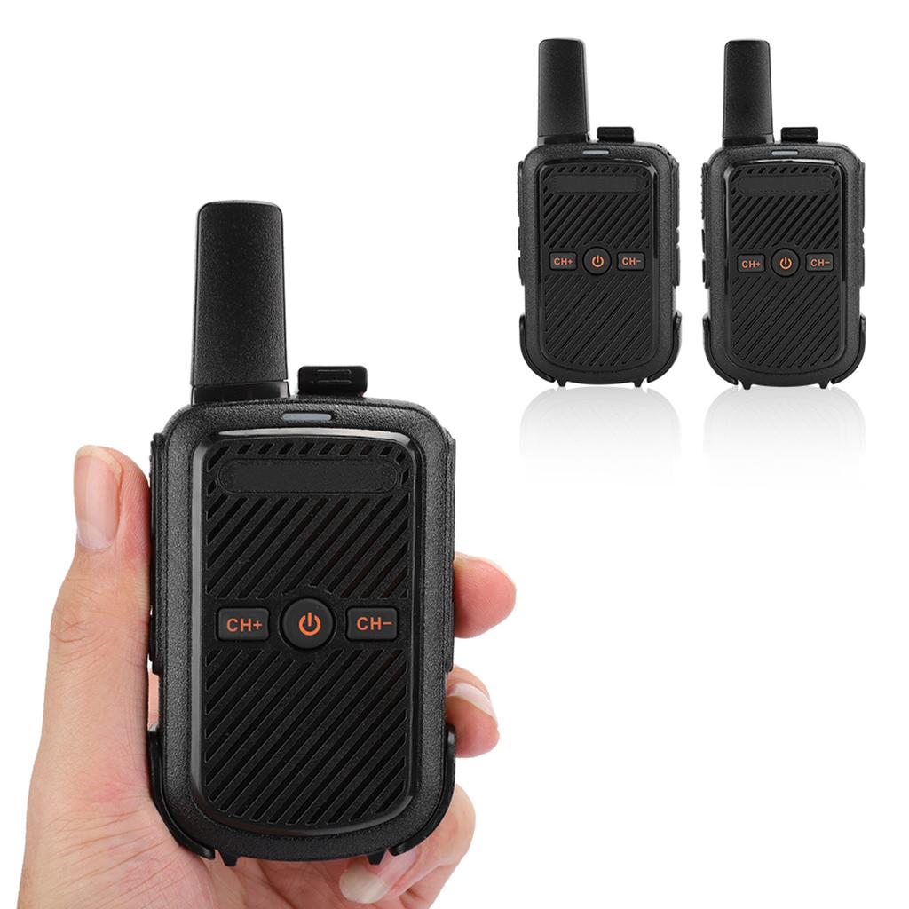 2 STK T17 400‑470mhz Mini Walkie Talkie Toveisradio med Belteklemme