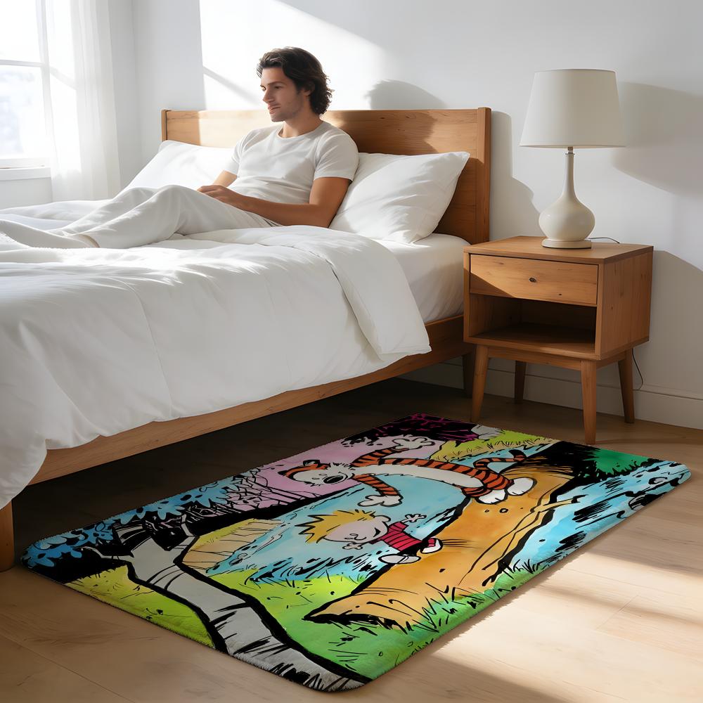 Floor Mat Soft Flannel Rug Non Slip Absorbent Mat for Bathroom Bedroom Home Decor Kwaii Anime T Toro Inoue