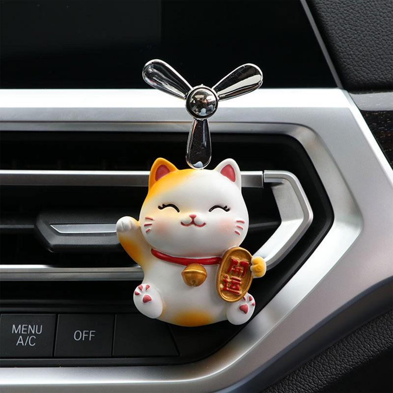 Lovely Cat Car Air Freshener Aromatherapy Machine Cute Animal Interior Accessories Car Air Conditioning Outlet Perfume Clip