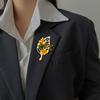 Retro Red Maple Leaf Enamel Dripping Oil Three-dimensional Temperament Brooch