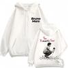 Bruno Mars The Romantic Tour Print Zipper Hoodie Man Woman Fashion Sweatshirts Zip Up Jacket Coats