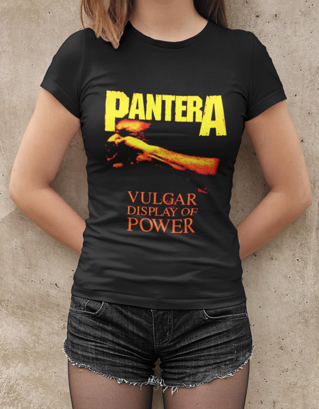 

pantera vulgar display of power Konzert Bio Damen T-Shirt Mens Womens Tees Top Tailliert S-XXL S