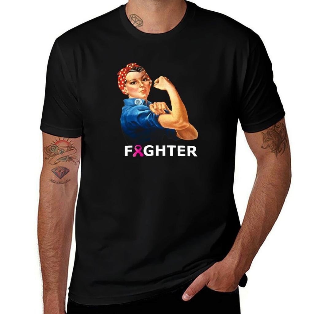 Breast Cancer Fighter Rosie The Riveter Shirt Tshirt Dry Fit Running Short Sleeve Top