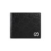 Embossed Leather Wallet Men's Black (Unisex) Wallets 473916 CWC1N 1000