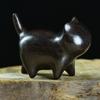 Wood Carving Wooden Cat Figurine Handmade Kitten Sculpture Lucky Cat Ornament  Bookshelf Display