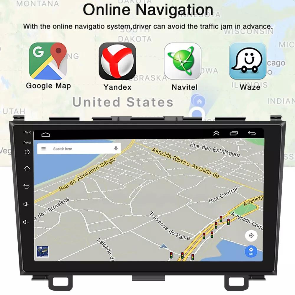 9palcové autorádio s GPS navigací kompatibilní s CRV 2007-2011, Android 14