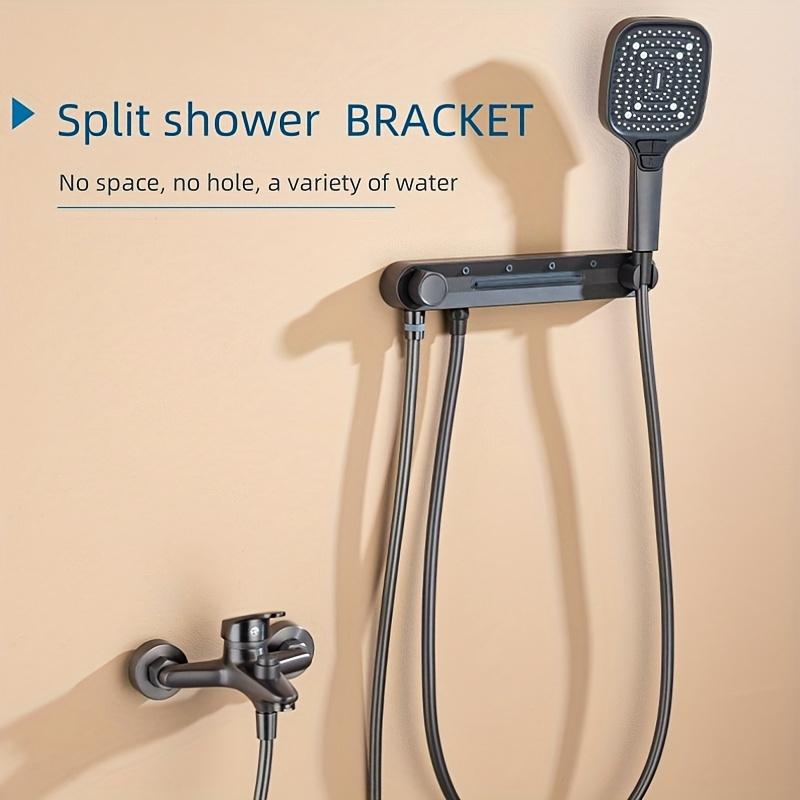 Wall Mounted Split Shower with 3 Function Adjustable Arm - No Electricity Required, Modern Bathroom Waist Spray Shower