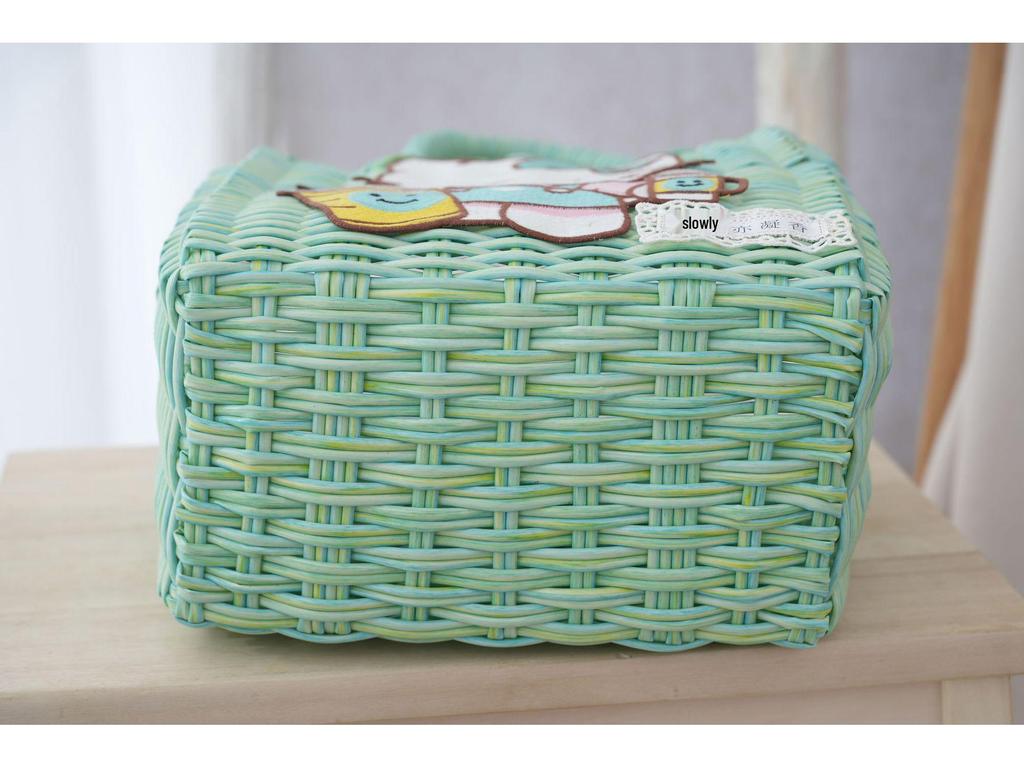 Adorable Cat Woven Tote Bag - Square Handmade Basket for Shopping & Everyday Use