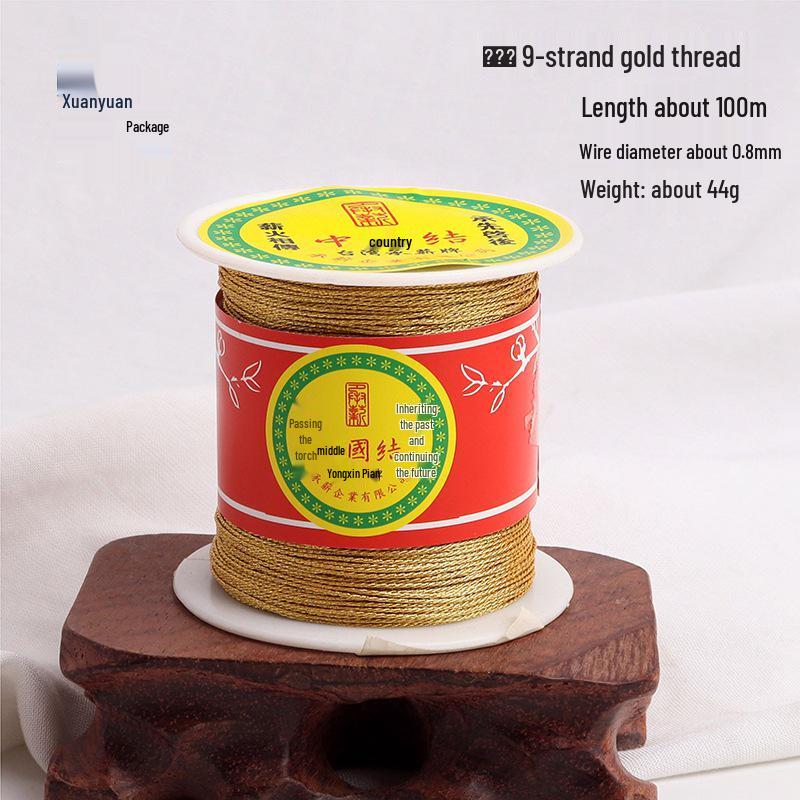 Gold & Silver Multi-Strand DIY Hand-Woven Necklace/Bracelet Threads - 3/6/9/12 Strands