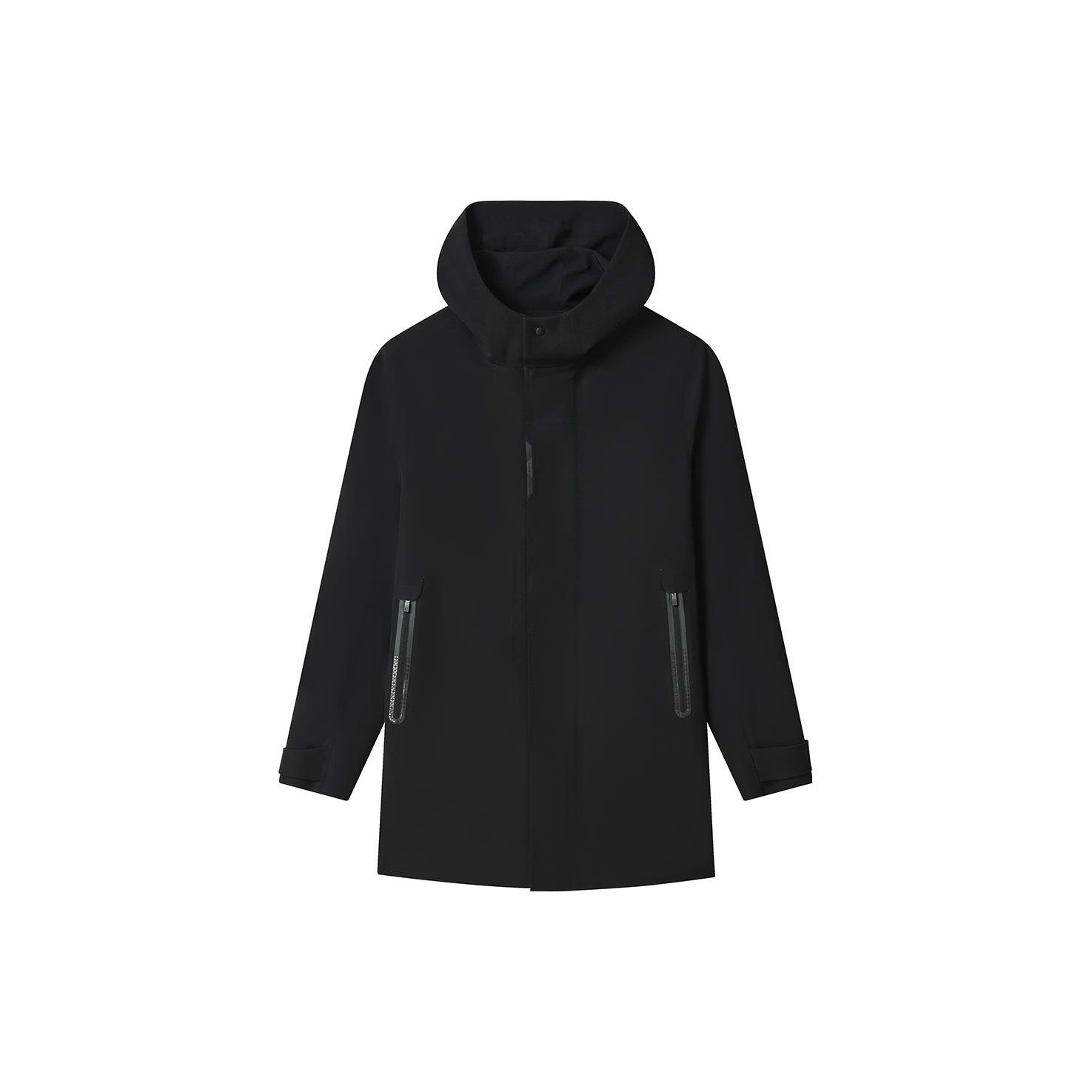 

FILA Solid Color Hooded Casual Woven Jacket Men jackets Black F11M312703F-BK L