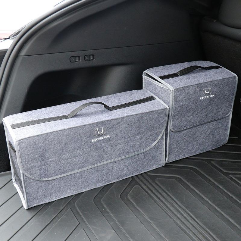 Car Soft Felt Storage Bag Organizer Car Foldable Trunk Bag Car Accessories For Honda Fit Mugen Insight Type S R VTEC DOHC Modulo Vezel Legend RR Si