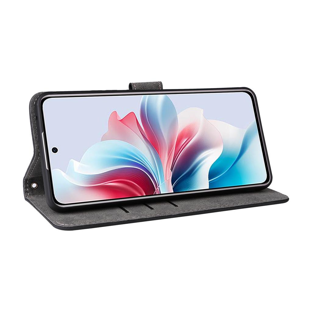 For Oppo Reno11 F 5G/F25 Pro 5G Wallet Case RFID Blocking Phone Cover with Wrist Strap