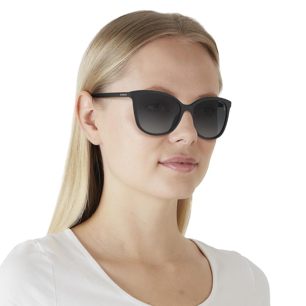 Coach Sunglasses 0HC8271U POLARIZED 5002T3 GREY GRADIENT POLAR LENS 57 BLACK/DARK