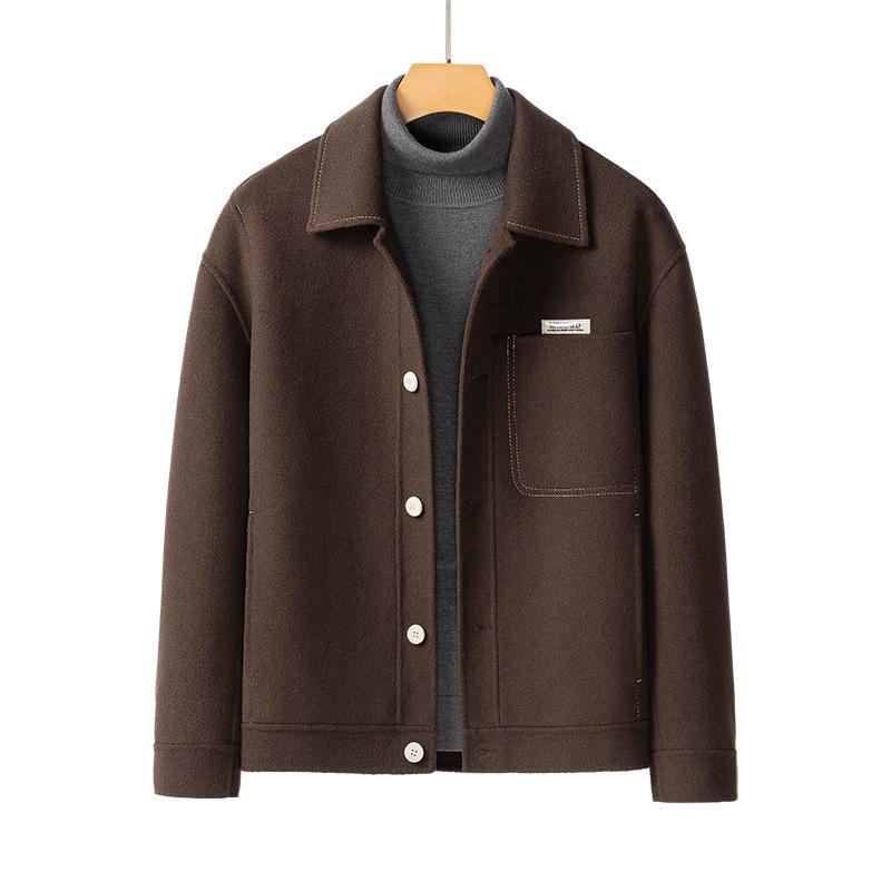 Jiming Thread Wool Woolen Jacket Autumn and Winter High-end Short Double-sided Non-cashmere Jacket Top