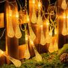 Battery Box Powered LED Water Drop String Lights 80/40/20/10LED Christmas Garland Wedding Birthday Party Fairy Room Decor