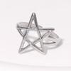 Star Titanium Steel Open Ring - Minimalist Stainless Steel Design