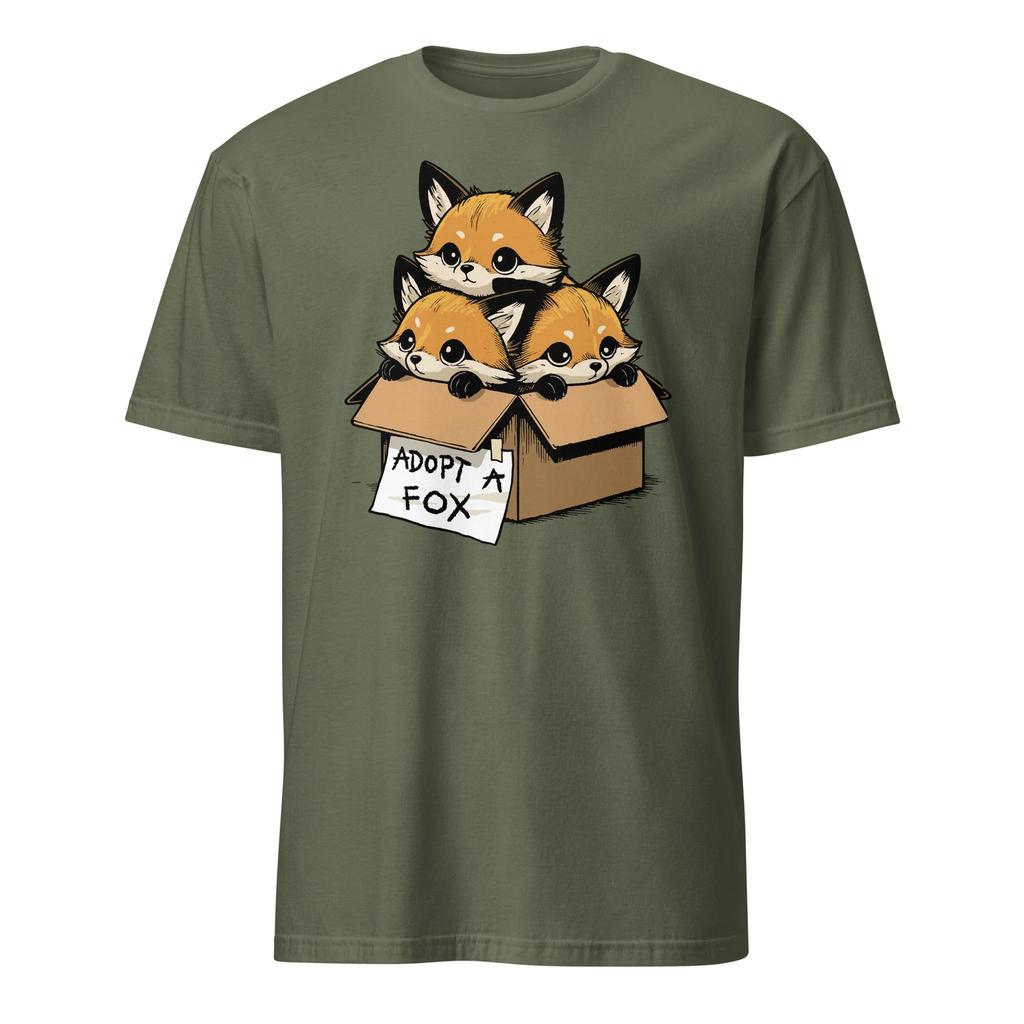 Adopt a Fox Shirt Vulpes Cute Little Animal Fox T-Shirt Size S-3XL Gift Tee