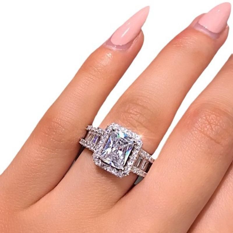 Fine ring zircon engagement wedding ring women s evening party jewelry no. 5