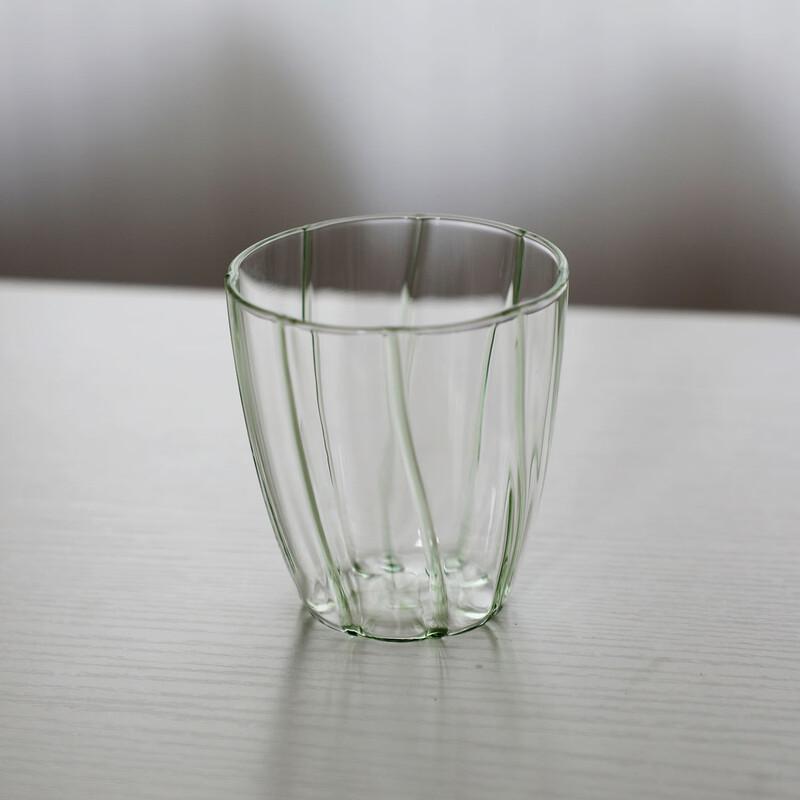 OLOEY Striped Borosilicate Glass Mug