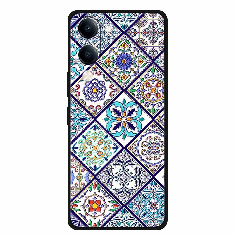 For Vivo Y29S Y29T Y19s GT 3D Cover Soft TPU Silicone Phone Case Funda Y 29S 29T 19s GT 5G Embossed Flower Blossoms Relief Para