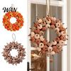 Pluizige Pompoen Krans Fluweel Deurhanger, Herfst Thanksgiving Slingerslinger, Rustieke Binnenhuis Decoraties Herfst Oogst Decor voor Entree Raam, Boerderij