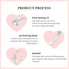WOSTU 925 Sterling Silver Creative Double Heart Opening Ring For Women Natural White Shell Rings Handmade Jewelry Party Gift