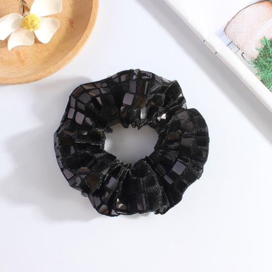 Hair Tie Square Sequin Decoration Elastic Fabric Hair Band No Damage Decorative Hair Rope Hair Accessories