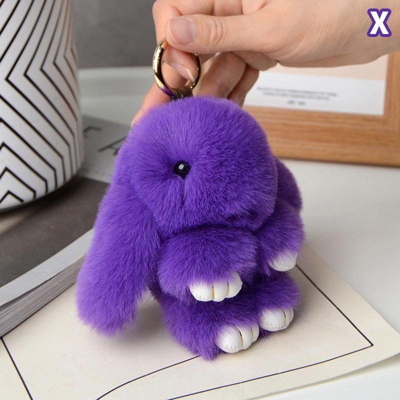 15Cm Rabbit Fur Keychain Women Bag Car Key Chain Pendant Decoration Jewelry Bags