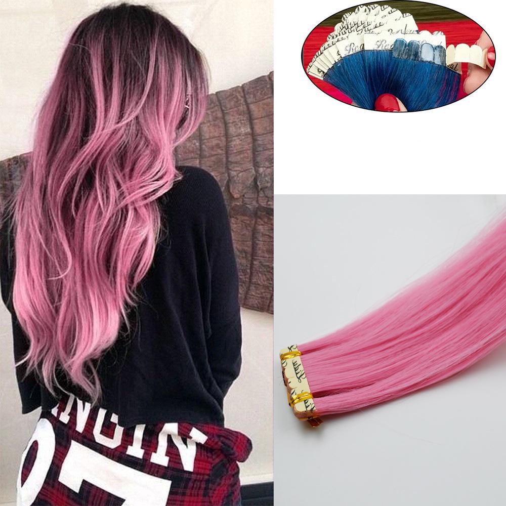 European Seamless Colored PU Weft Tape-In Hair Extensions