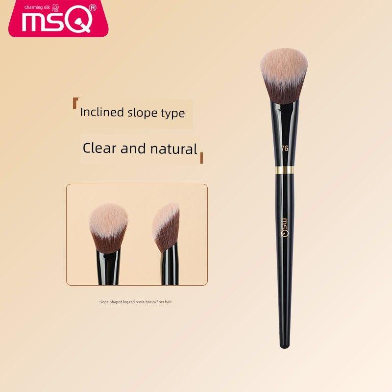 Msq/Meisikou Piano Master No. 76 Angled Blush Brush Dotting Brush Makeup Brush Contour Brush Single Pack Fiber Wool # 76 Slope Blush Brush