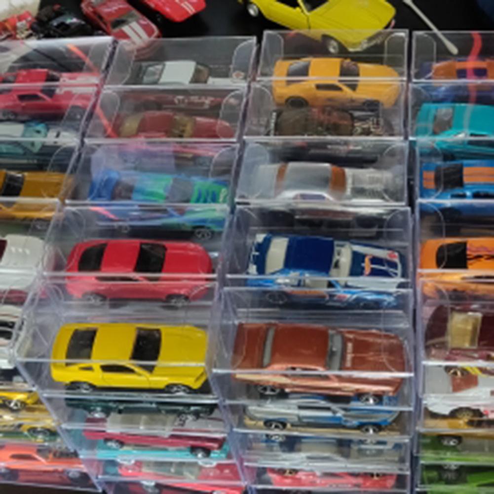 1/64 Maßstab Klare Acryl Auto Displaybox 25 Stück für Tomica Hotwheels Matchbox Auto Staubdichte Vitrine Sammlung