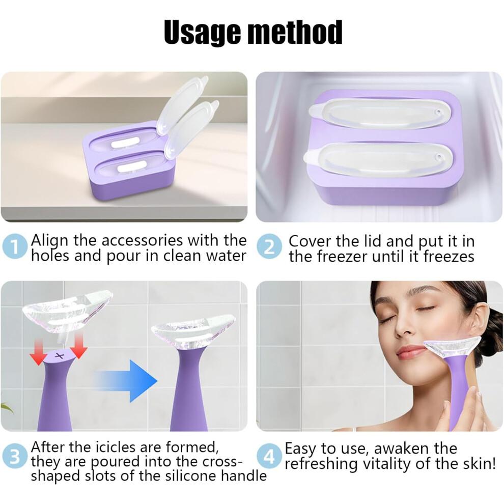 Ice Face Mold | Silicone Ice Face Roller for Cooling, Relaxing Skincare Routine, Facial Contour Shaping for Women and Men