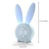 commodity Cute Rabbit Alarm Clock with LED Night Light Function Household Alarm Clock