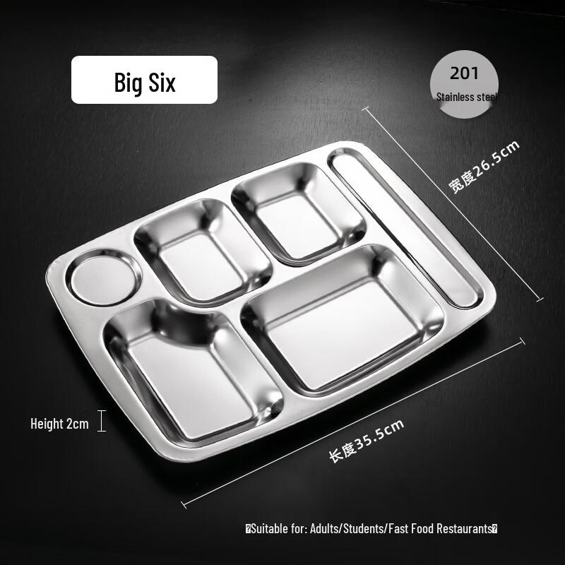 Morona 304 Stainless Steel Divided Canteen Meal Tray