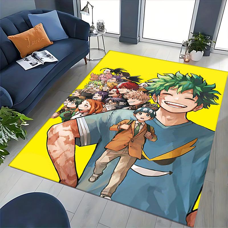 1pc My Hero Academia Midoriya Izuku Chair Mat - Anime Cartoon Design Office Desk Pad, Non-Slip Carpet for Home Decor, Suitable for All Seasons.Y003