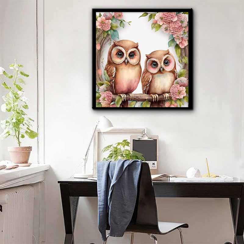 Neuankömmling 5D DIY Vollkreis Diamantmalerei "Gemalte Eule" Stickerei Kreuzstich Heimdekor Geschenk