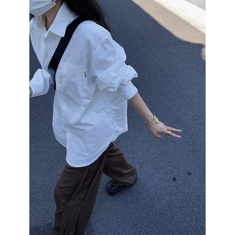 

Защита от солнца Чистый хлопок Поддева Свободная Внутренняя Белая Футболка White S