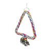 Triangular Shape Rope Perch Stand Chewing Design Colorful Parrot Toy Bird Swing Toy For Parakeets