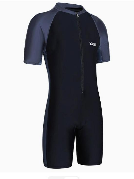 Men's Long Sleeve One-Piece Plus Size Quick Dry Swimsuit